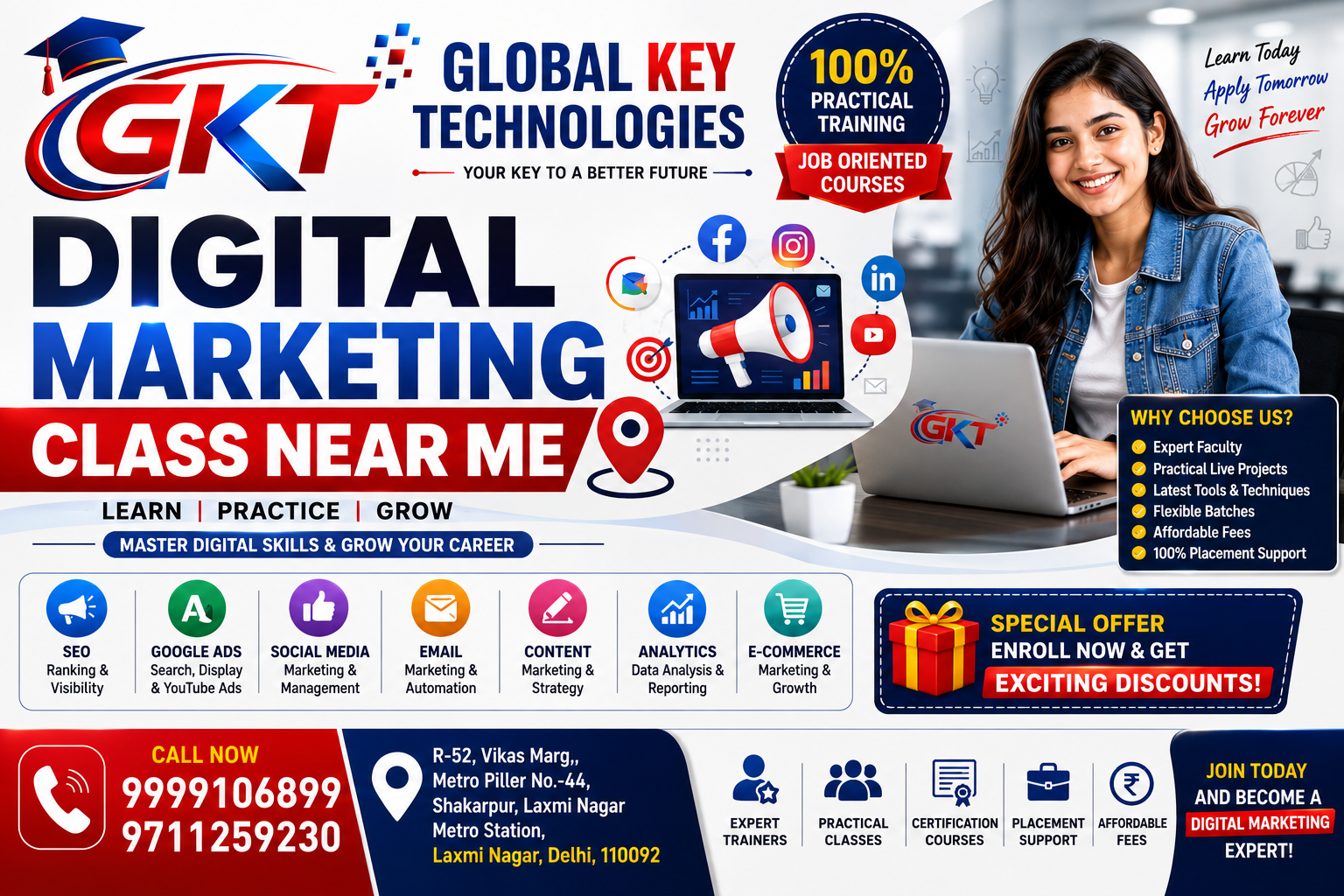 Digital Marketing Training Center Near Me in Laxmi Nagar Delhi