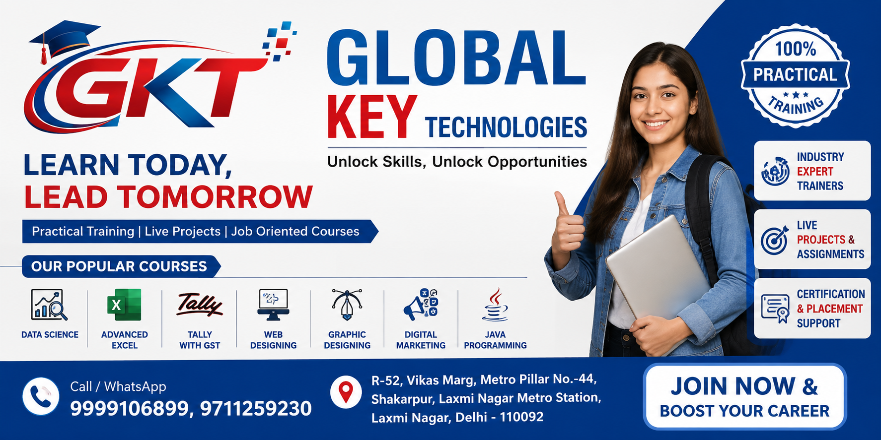 Data Analytics With AI Course in Laxmi Nagar at Global Key Technologies