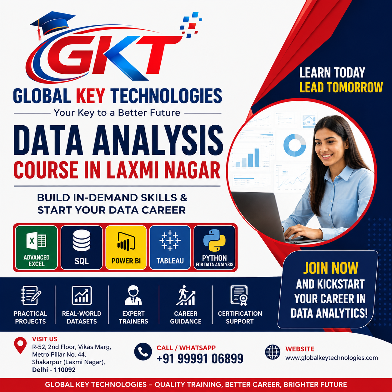 Data Analysis Course Laxmi Nagar at Global Key Technologies
