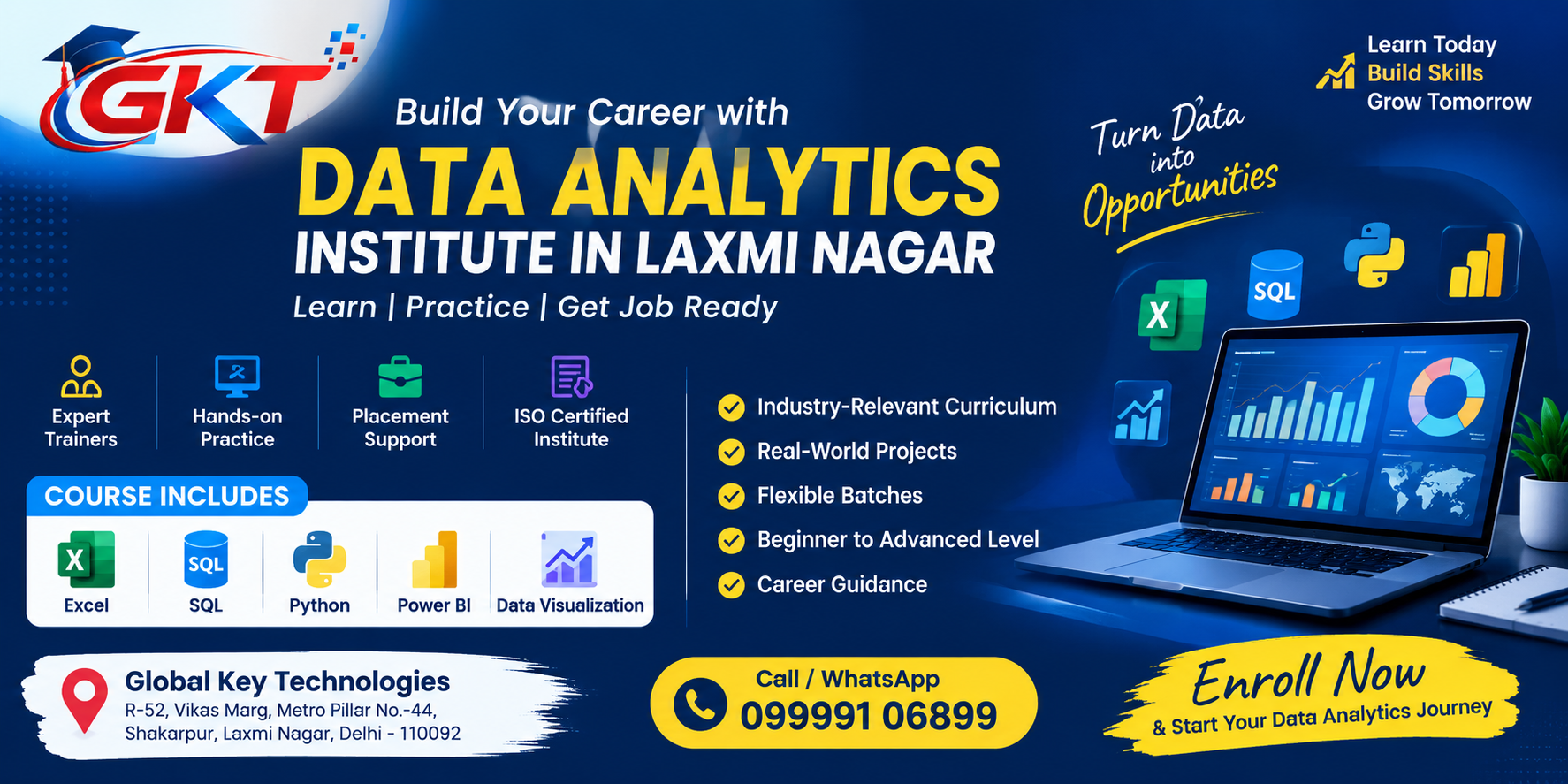 Data Analytics Institute in Laxmi Nagar - Global Key Technologies