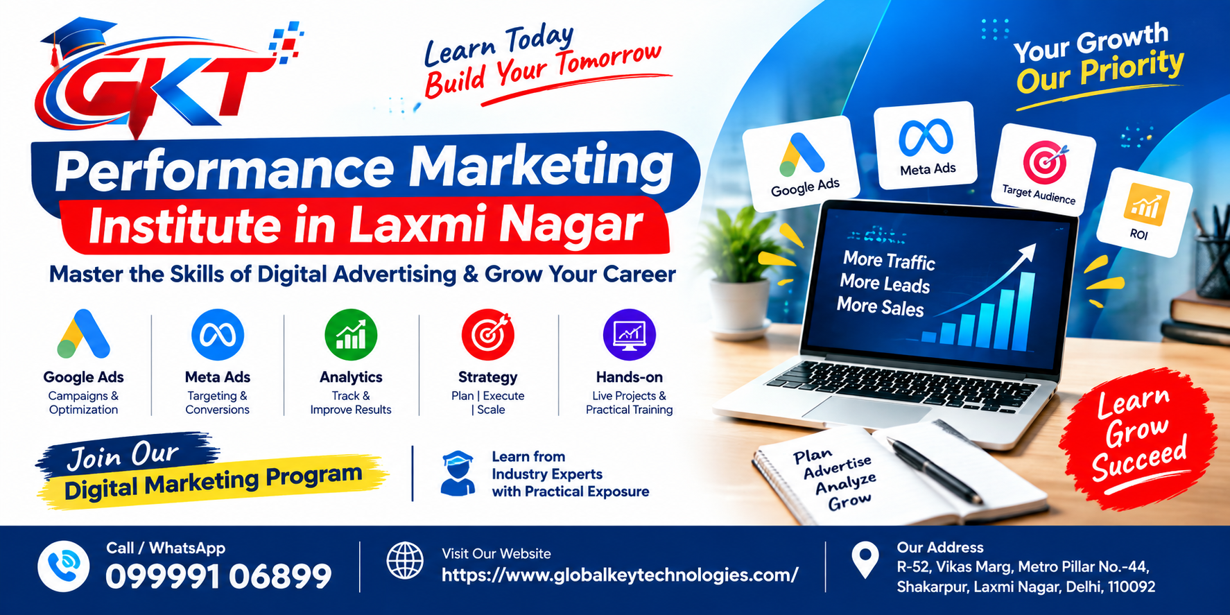 Performance Marketing Institute in Laxmi Nagar at Global Key Technologies